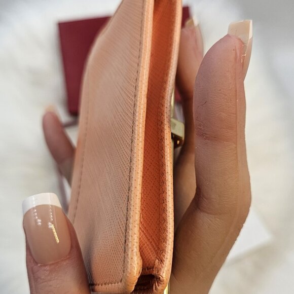 Salvatore Ferragamo  Peach Bifold Wallet / Card holder - Picture 8 of 17